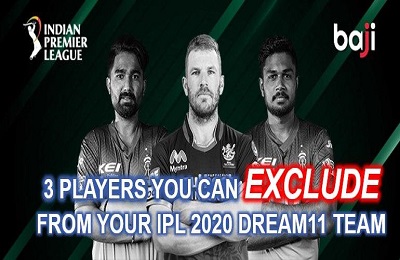 3 players you can exclude from your IPL 2020 Dream11 team for Rajasthan Royals (RR) vs Royal Challengers Bangalore (RCB)