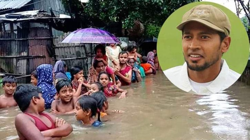 Mushfiqur paid one month's salary to the flood-affected people of Sylhet.
