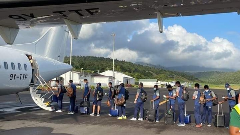 The Bangladesh team flew from Dominica to Guyana by air