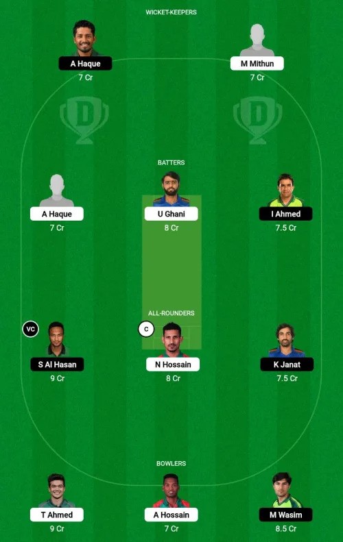 Dhaka Dominators vs Fortune Barishal – Match 31, Dream 11