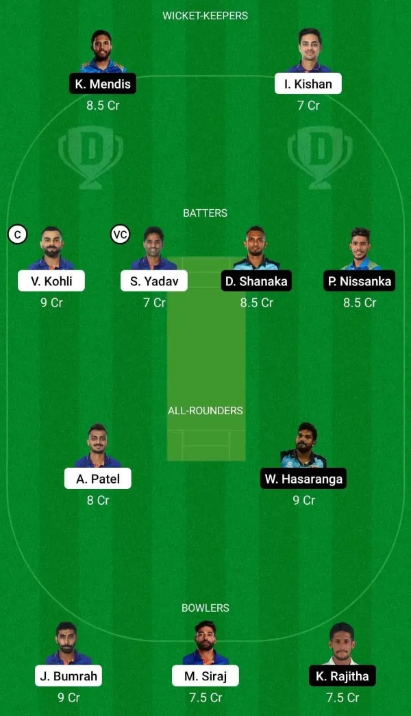 IND vs SL – 1st ODI, Dream 11