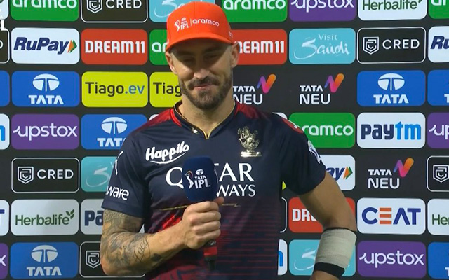 'We didn't capitalize in the last five overs' - RCB skipper Faf du Plessis analyses team's performance after loss against MI