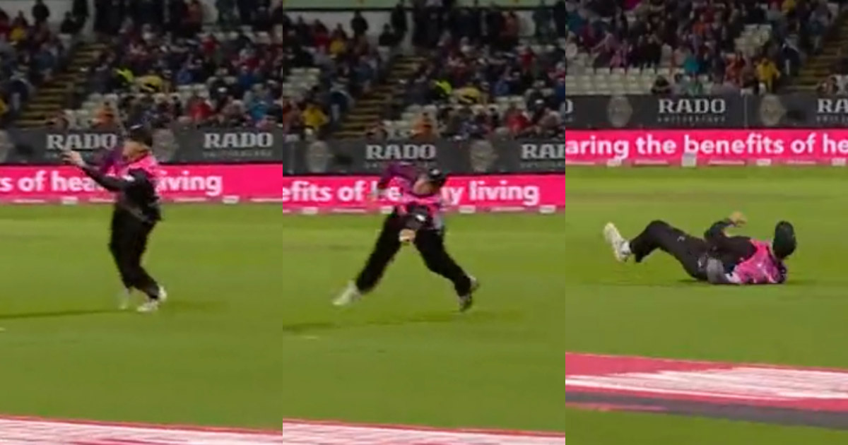 ﻿ T20 Blast 2023: Tom Kohler-Cadmore takes one-handed stunner to seal victory for Somerset in summit clash against Essex