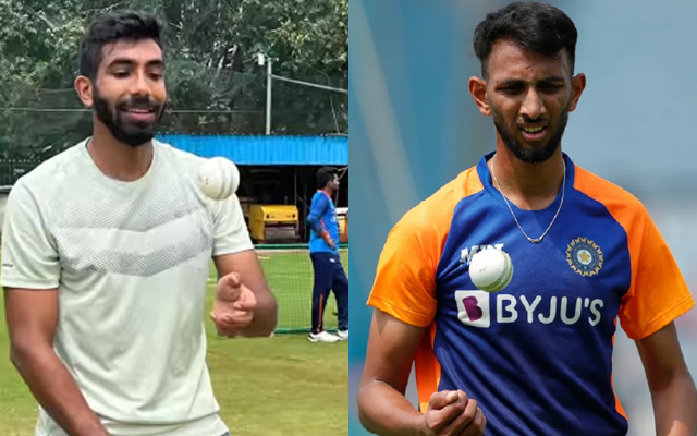Pacers Jasprit Bumrah and Prasidh Krishna bowl to Mumbai batters ahead of their much anticipated return to Team India