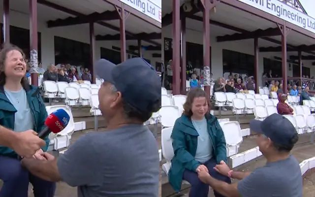 ENG W vs SL W Fan proposes during match to leave spectators in awe