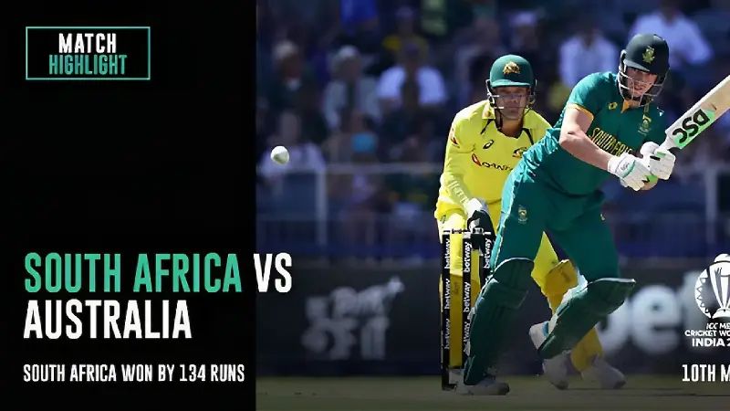 South Africa vs Australia, 10th Match Highlights | ICC Cricket World Cup 2023