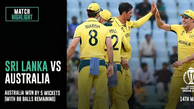 Sri Lanka vs Australia, 14th Match Highlights | ICC Cricket World Cup 2023