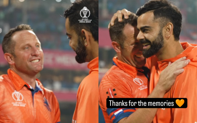 Watch: Virat Kohli gifts jersey to Roelof van der Merwe as Netherlands bid goodbye to India