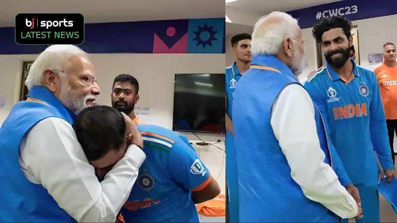 PM Narendra Modi visits Indian dressing room after World Cup heartbreak comforts players with hugs