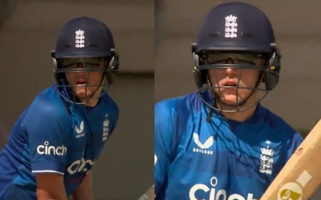 Sam Curran bats wearing sunglasses during WI vs ENG 1st ODI