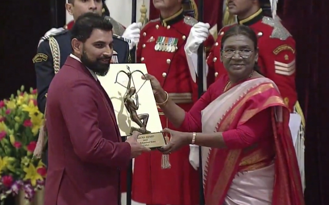 Mohammed Shami conferred with Arjuna Award for Outstanding Performance in Cricket