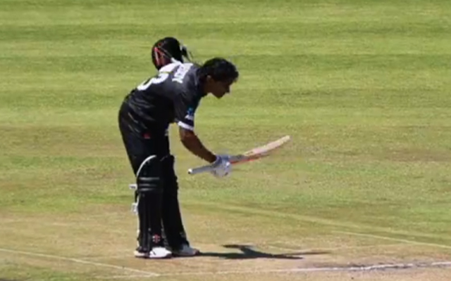 New Zealand's Snehith Reddy celebrates in Shubman Gill style after maiden century in 2024 U19 World Cup
