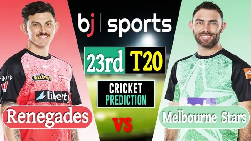 BBL 2023-24 Live | Melbourne Renegades vs Melbourne Stars, 23rd Match Prediction | MLR vs MLS