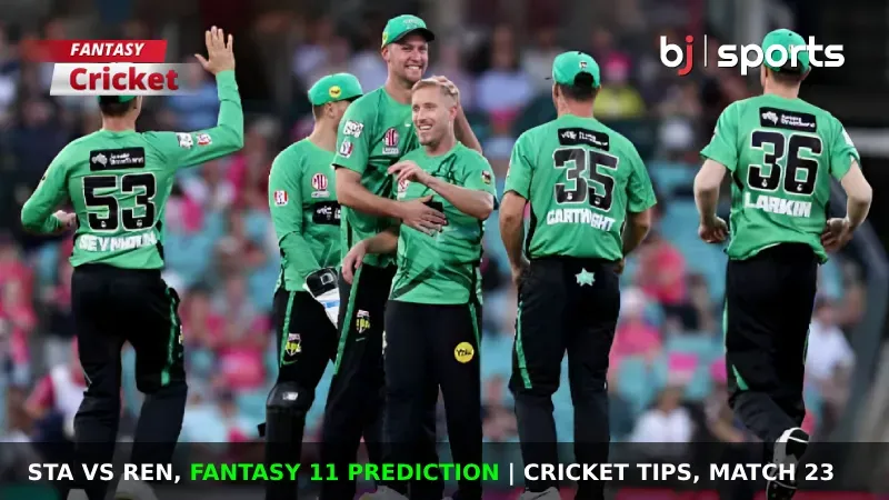 STA vs REN Dream11 Prediction, Fantasy Cricket Tips, Playing XI, Pitch Report, & Injury Updates for Big Bash League 2023, Match 23