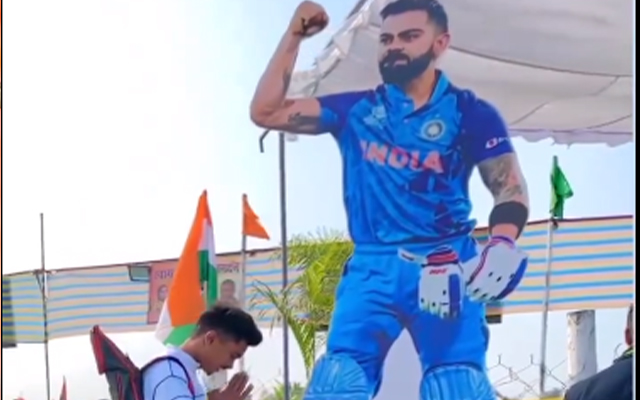 Aspiring cricketer takes Virat Kohli's blessings in Mugdara before practice, video goes viral