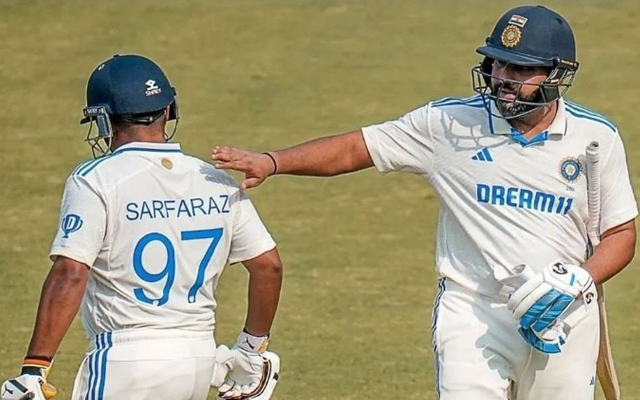 IND vs ENG: Sarfaraz shares pic of Rohit patting his back as he walks out for his debut innings