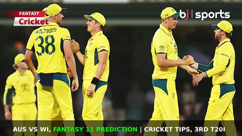AUS vs WI Dream11 Prediction, Fantasy Cricket Tips, Playing 11, Injury Updates & Pitch Report For 3rd T20I
