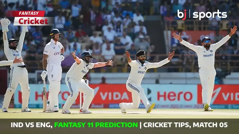 IND vs ENG Dream11 Prediction, Fantasy Cricket Tips, Playing 11, Injury Updates & Pitch Report For 5th Test
