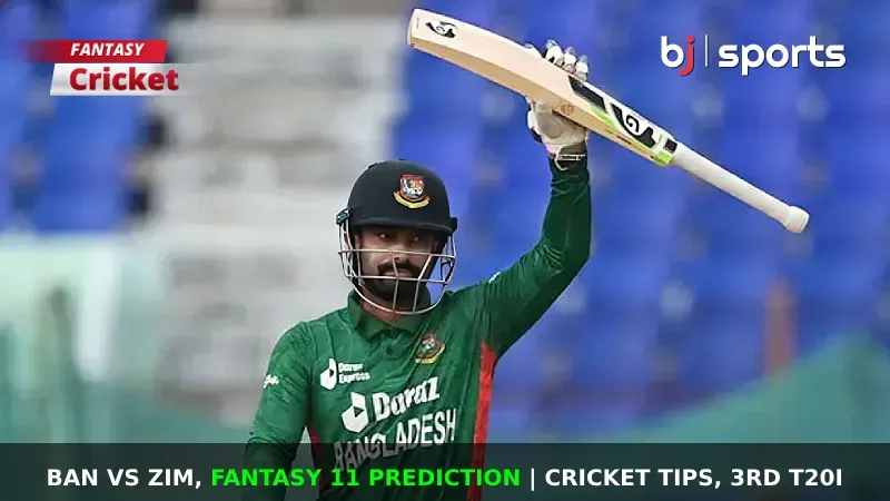 BAN vs ZIM Dream11 Prediction, Fantasy Cricket Tips, Playing XI, Pitch Report & Injury Updates For 3rd T20I