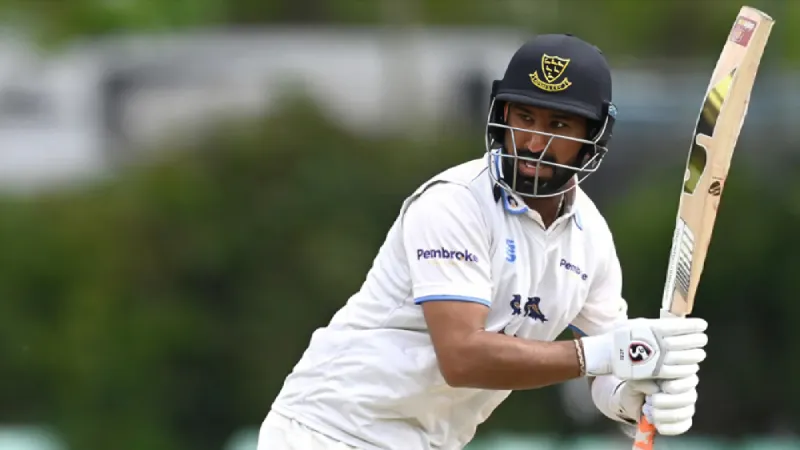 Cheteshwar Pujara ton puts Sussex on front foot against Derbyshire