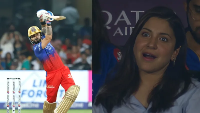 RCB vs GT Anushka Sharma's reaction sums up Virat Kohli's almost run-out