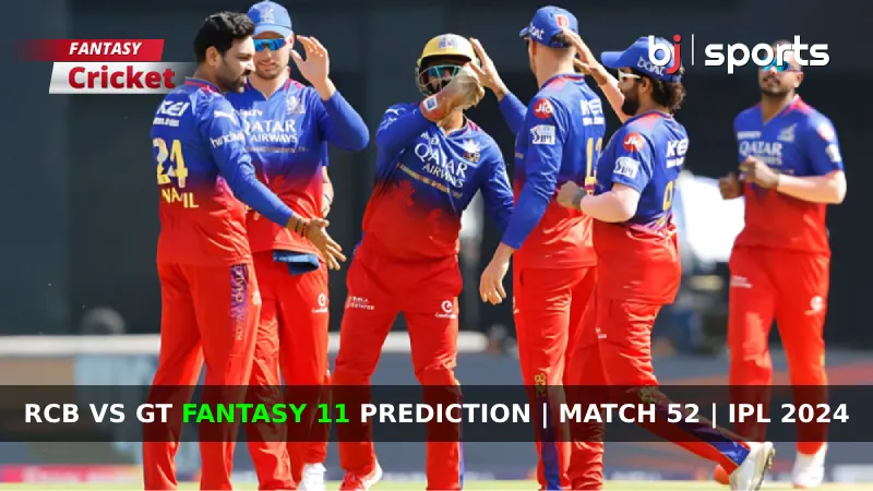 RCB vs GT Dream11 Prediction, IPL Fantasy Cricket Tips, Playing XI, Pitch Report & Injury Updates For Match 52 of IPL 2024